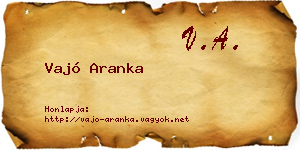 Vajó Aranka névjegykártya