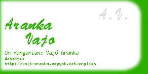 aranka vajo business card