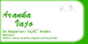 aranka vajo business card